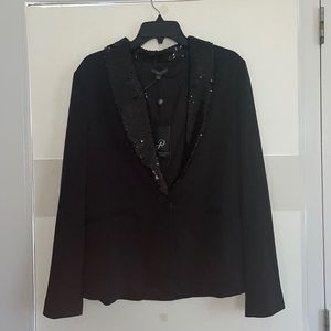 NWT Adrianna Papell Blazer with Sequin Lapel Size Medium